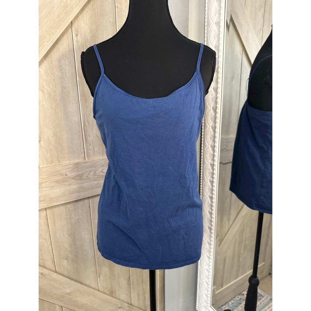 Mossimo Supply Co Blue Cotton Blend Cami Tank Top Adjustable Straps XL